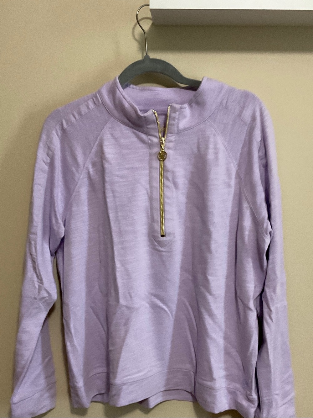 Lily Pulitzer Lavender Half-Zip Pullover Top